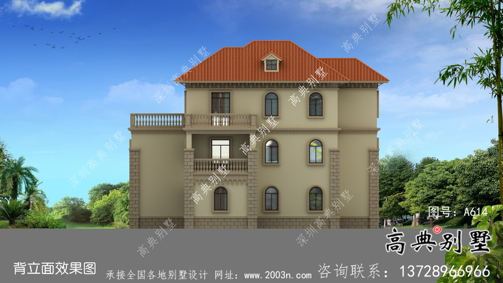 最新款法式風格復式獨棟別墅整套圖