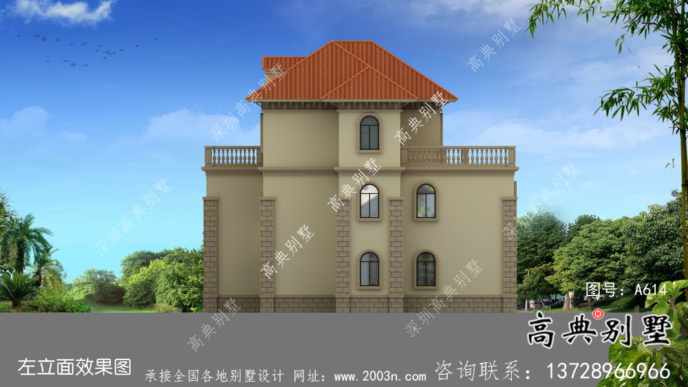 最新款法式風格復式獨棟別墅整套圖