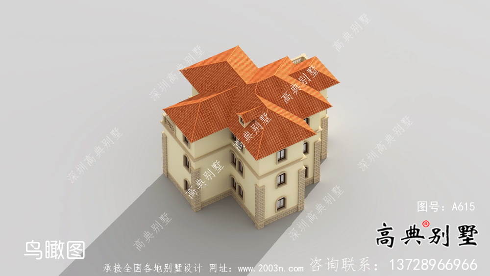 經典推薦的三層農村住宅成套設計圖紙，包括效果圖