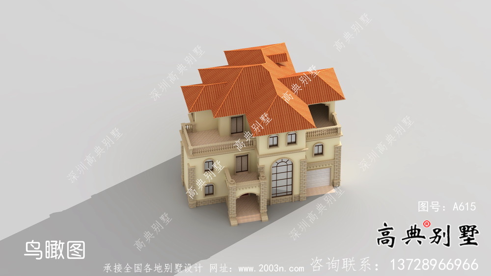經典推薦的三層農村住宅成套設計圖紙，包括效果圖