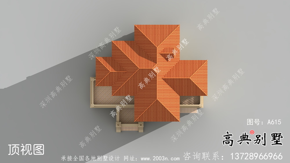 經典推薦的三層農村住宅成套設計圖紙，包括效果圖
