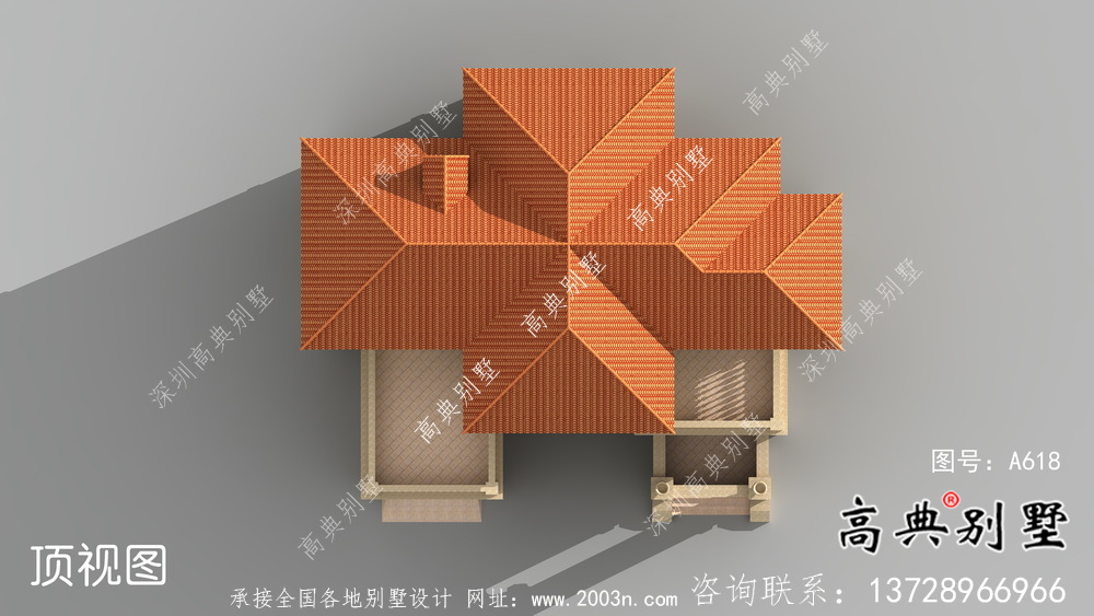 三層歐式風格帶車庫大氣的鄉村住宅設計圖