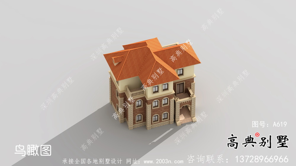 農村歐式風格豪華自建房屋設計圖+效果圖