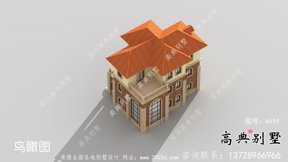 農村歐式風格豪華自建房屋設計圖+效果圖