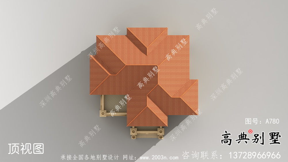 大復式四層歐式別墅整套設計圖及施工圖紙
