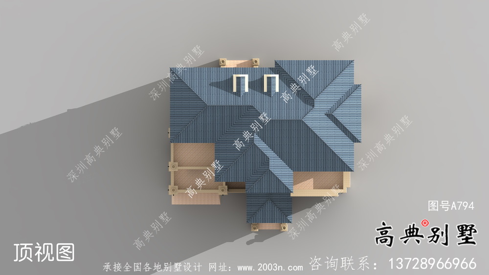 歐式四層豪華別墅設(shè)計(jì)圖紙