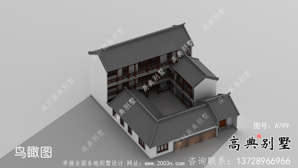 新中式別墅自建新農村三層工程建筑工程圖紙整套