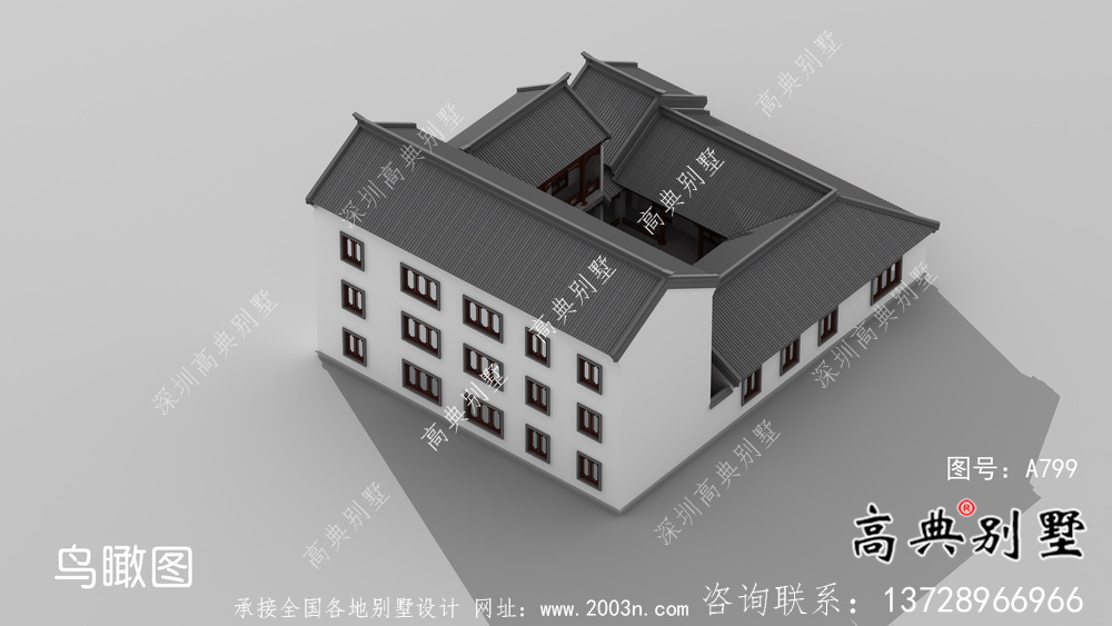 新中式別墅自建新農村三層工程建筑工程圖紙整套