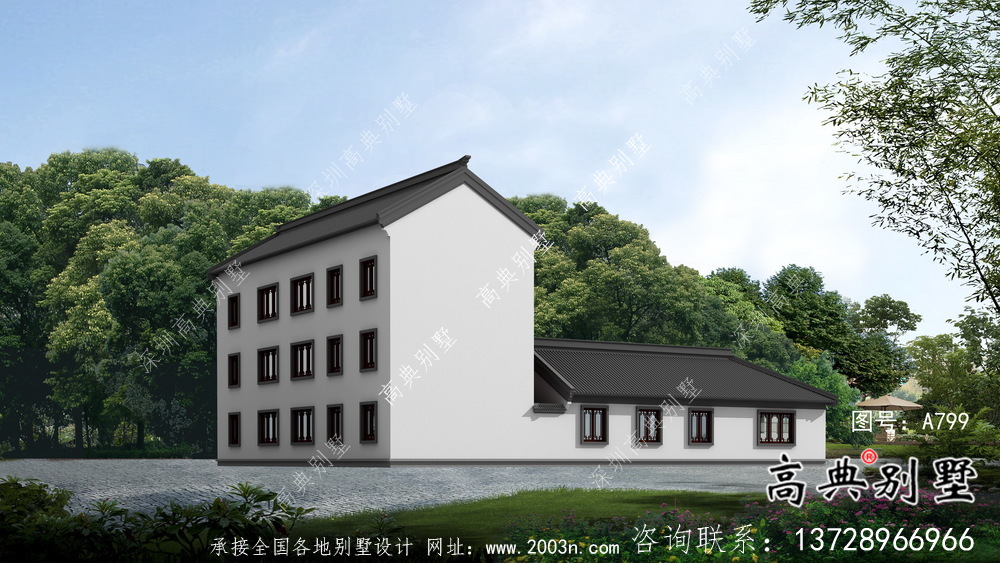 新中式別墅自建新農村三層工程建筑工程圖紙整套