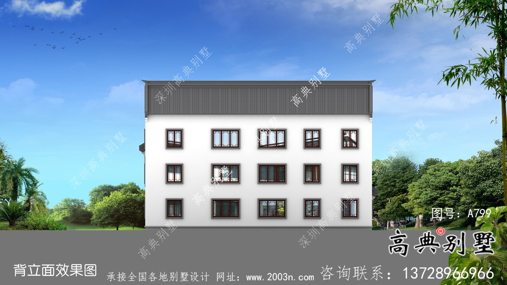 新中式別墅自建新農村三層工程建筑工程圖紙整套