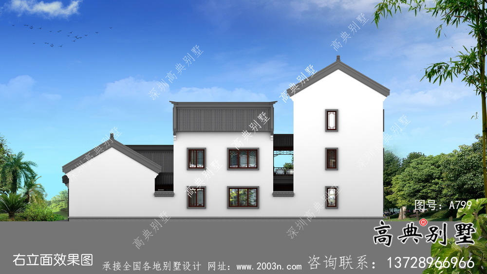 新中式別墅自建新農村三層工程建筑工程圖紙整套