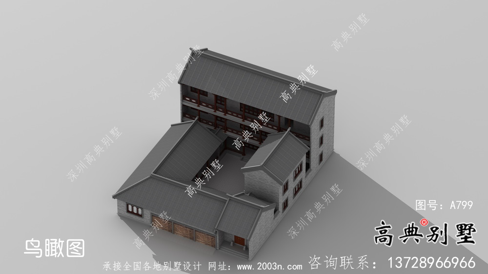 新中式別墅自建新農村三層工程建筑工程圖紙整套