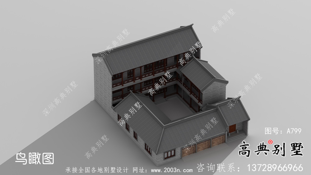 新中式別墅自建新農村三層工程建筑工程圖紙整套