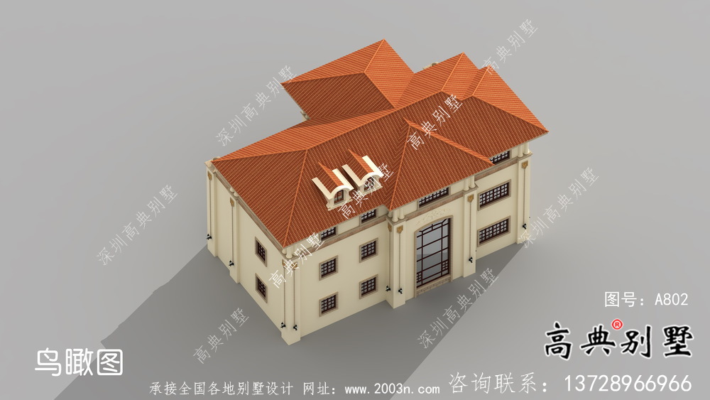 農村自建房三層歐式別墅設計圖紙