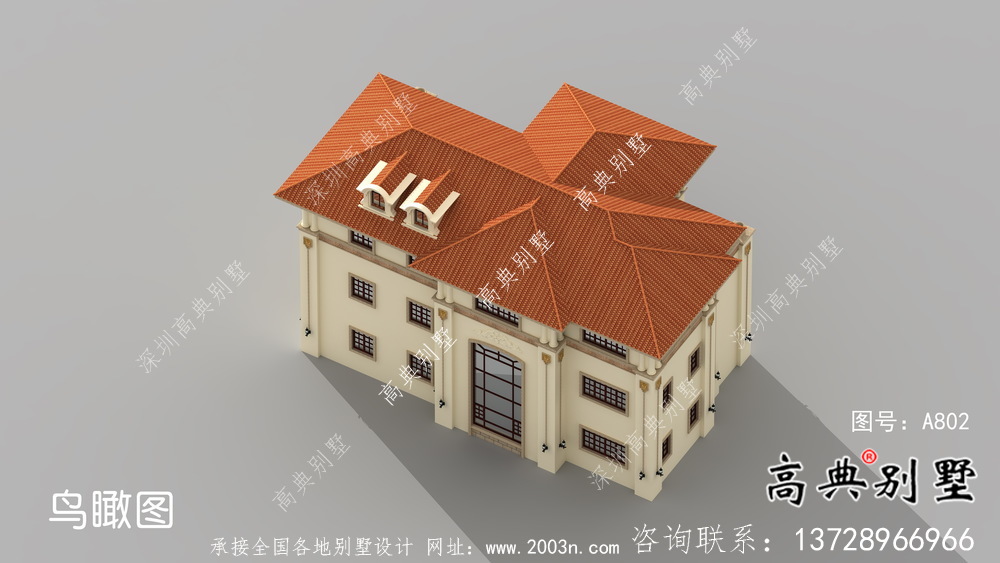 農村自建房三層歐式別墅設計圖紙