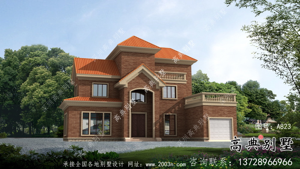 三層歐式農村自建別墅設計圖紙