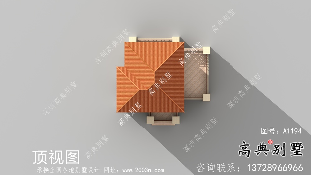 歐式風格新農村房屋設計圖，效果圖