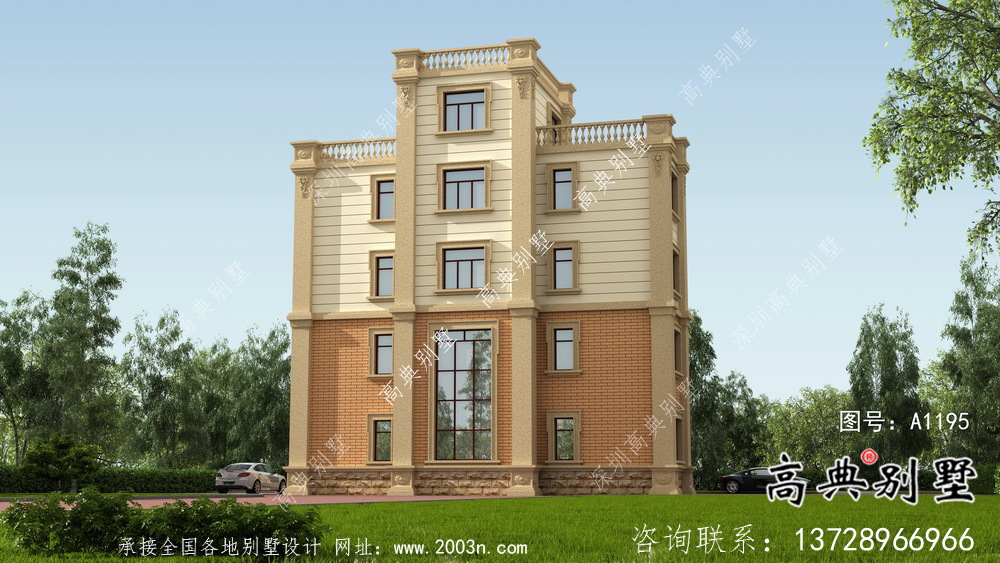 大方精美歐式風格住宅設計圖紙+效果圖