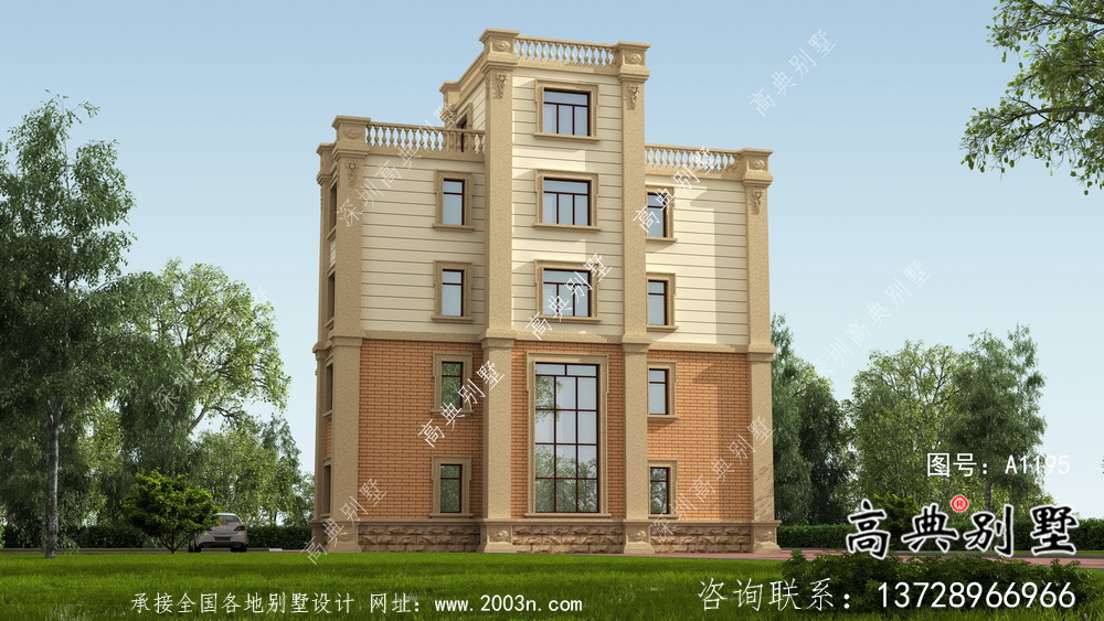 大方精美歐式風格住宅設計圖紙+效果圖