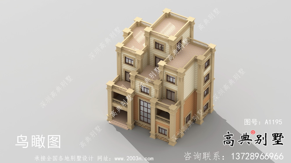大方精美歐式風格住宅設計圖紙+效果圖