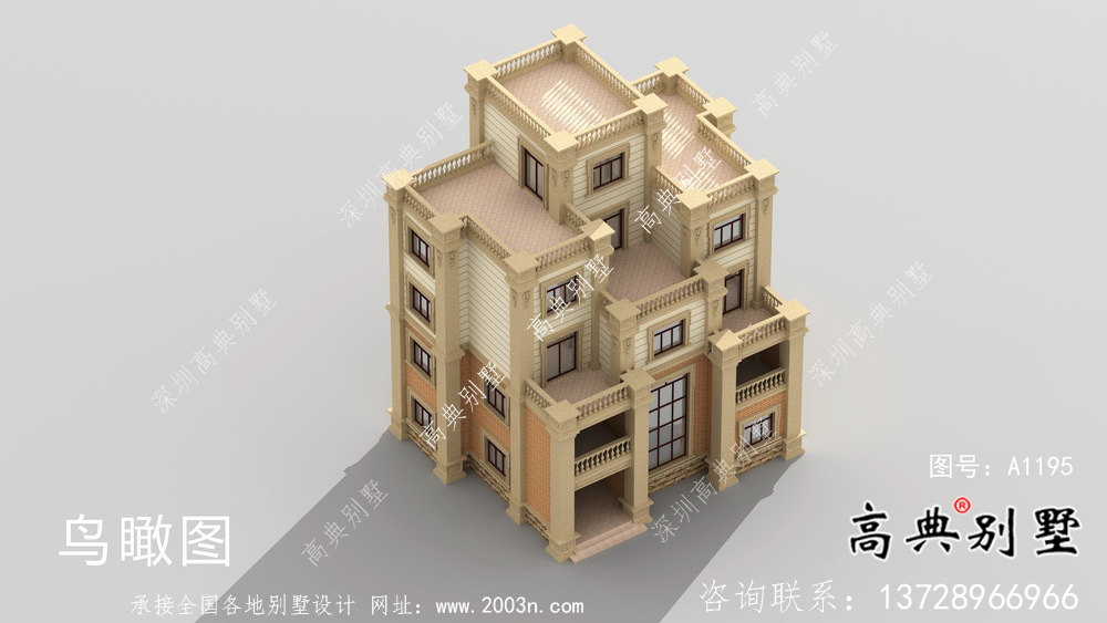 大方精美歐式風格住宅設計圖紙+效果圖
