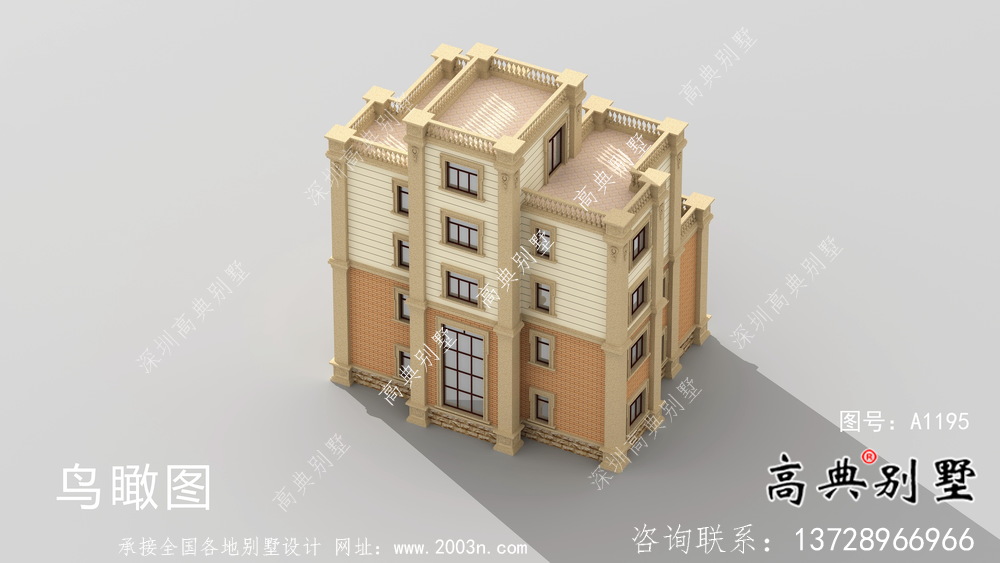 大方精美歐式風格住宅設計圖紙+效果圖