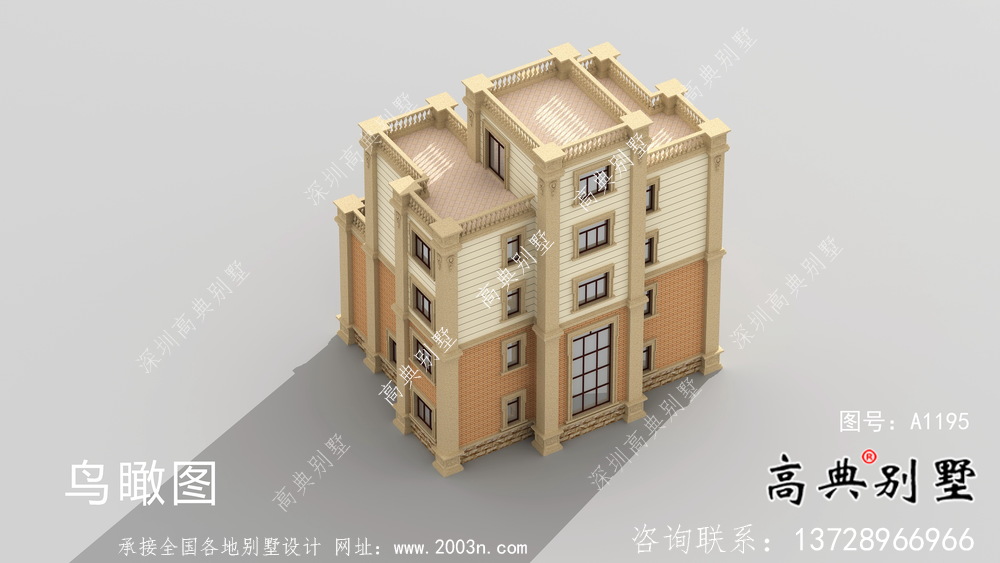 大方精美歐式風格住宅設計圖紙+效果圖
