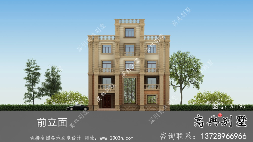 大方精美歐式風格住宅設計圖紙+效果圖