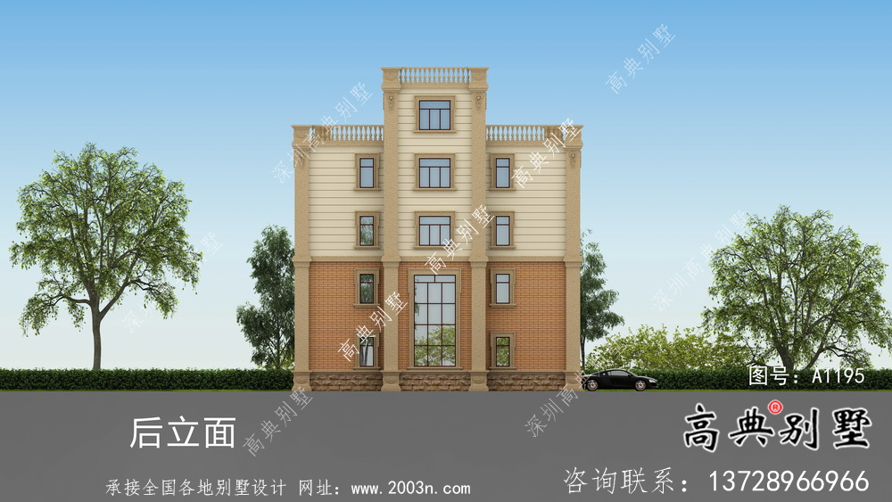 大方精美歐式風格住宅設計圖紙+效果圖