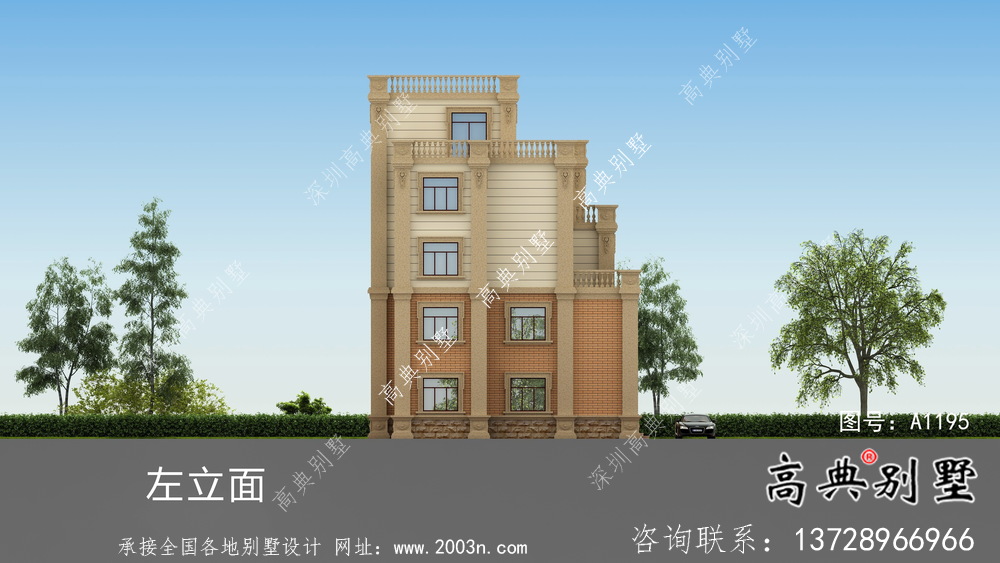 大方精美歐式風格住宅設計圖紙+效果圖