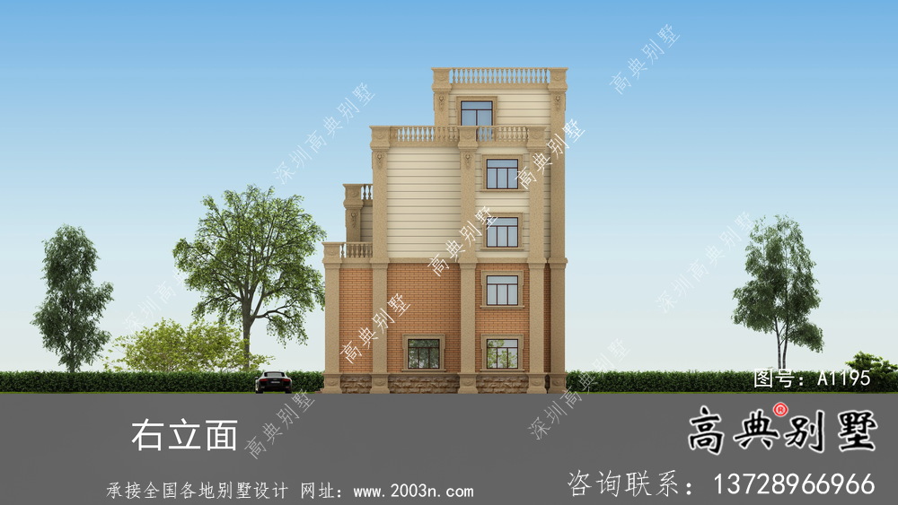 大方精美歐式風格住宅設計圖紙+效果圖