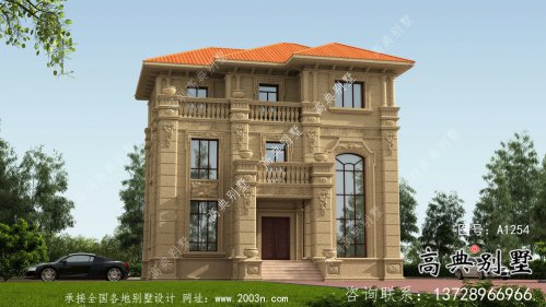 三層奢華大氣歐式風格別墅建筑設計