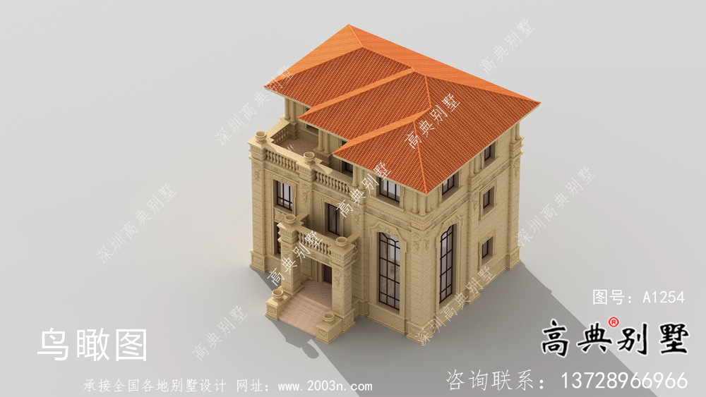 三層奢華大氣歐式風(fēng)格別墅建筑設(shè)計(jì)