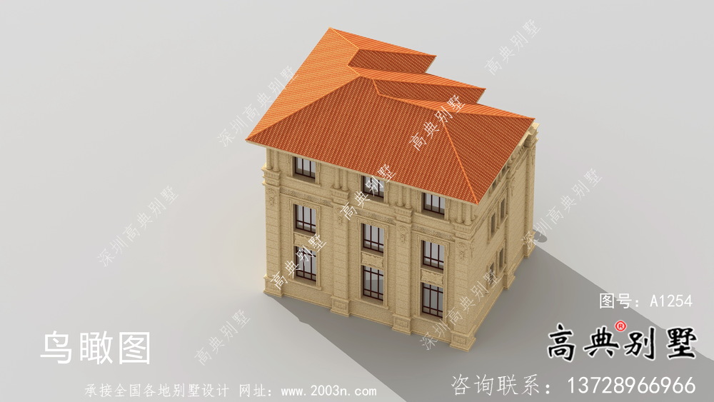 三層奢華大氣歐式風(fēng)格別墅建筑設(shè)計(jì)