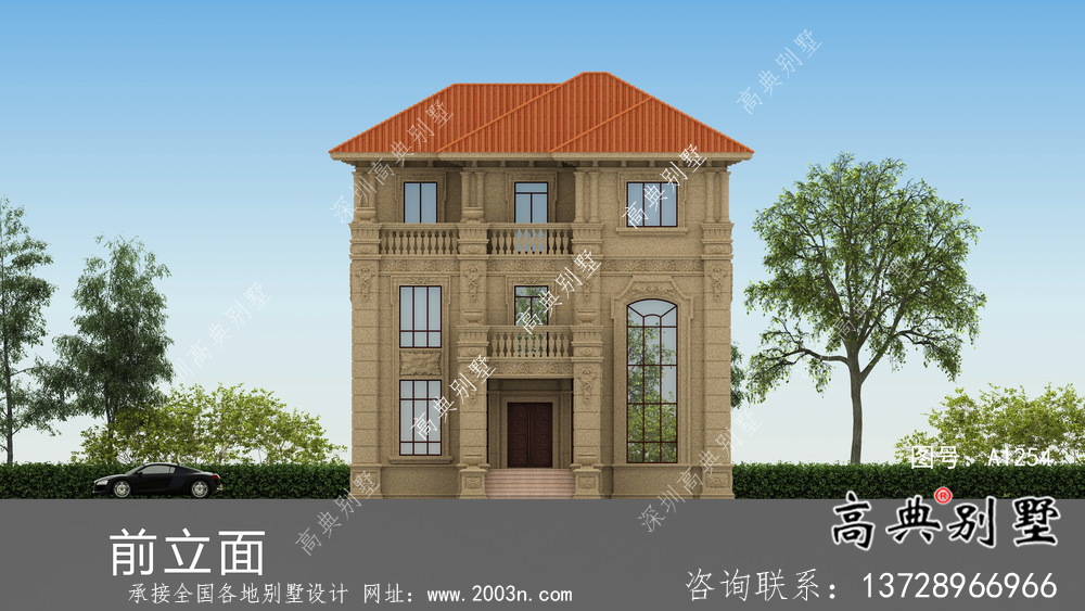 三層奢華大氣歐式風(fēng)格別墅建筑設(shè)計(jì)