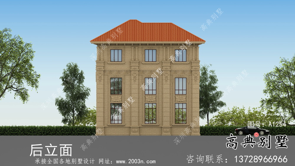 三層奢華大氣歐式風(fēng)格別墅建筑設(shè)計(jì)