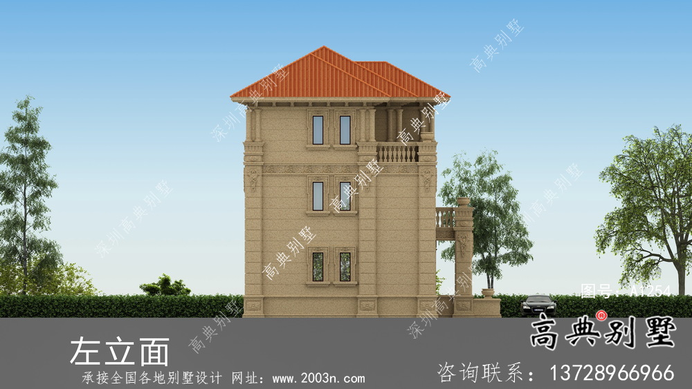 三層奢華大氣歐式風(fēng)格別墅建筑設(shè)計(jì)