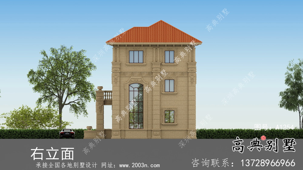 三層奢華大氣歐式風(fēng)格別墅建筑設(shè)計(jì)