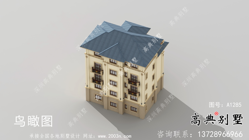 意大利風格的五層別墅效果圖