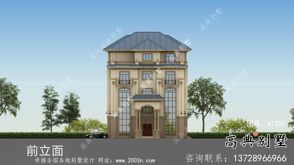 意大利風格的五層別墅效果圖