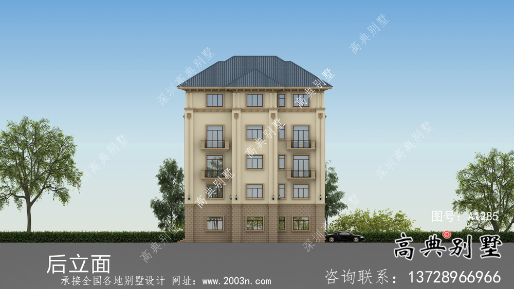 意大利風格的五層別墅效果圖