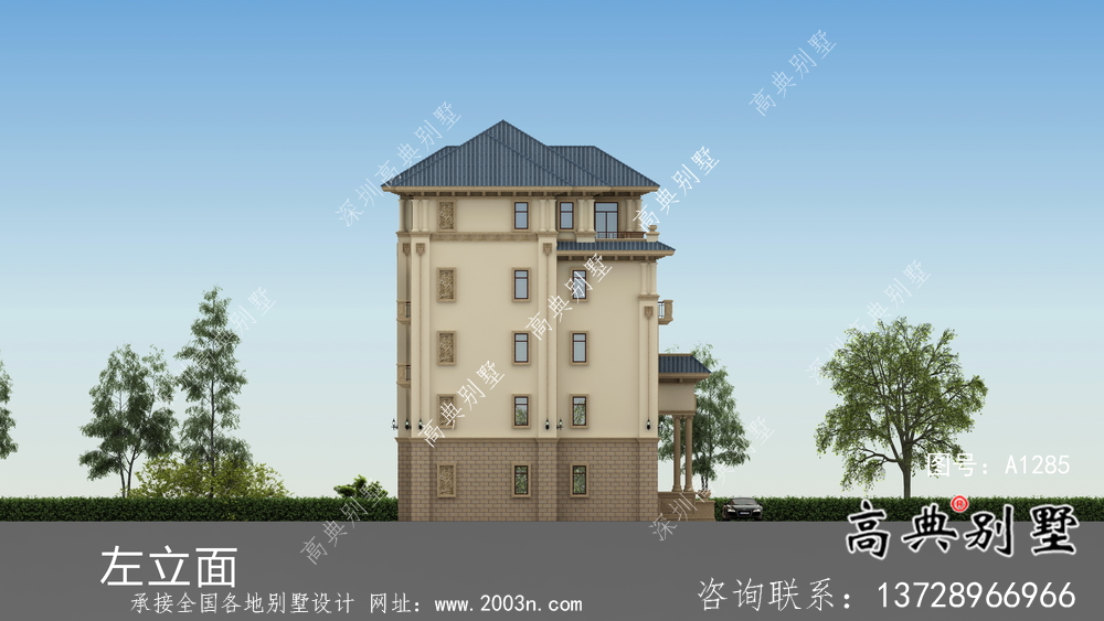 意大利風格的五層別墅效果圖