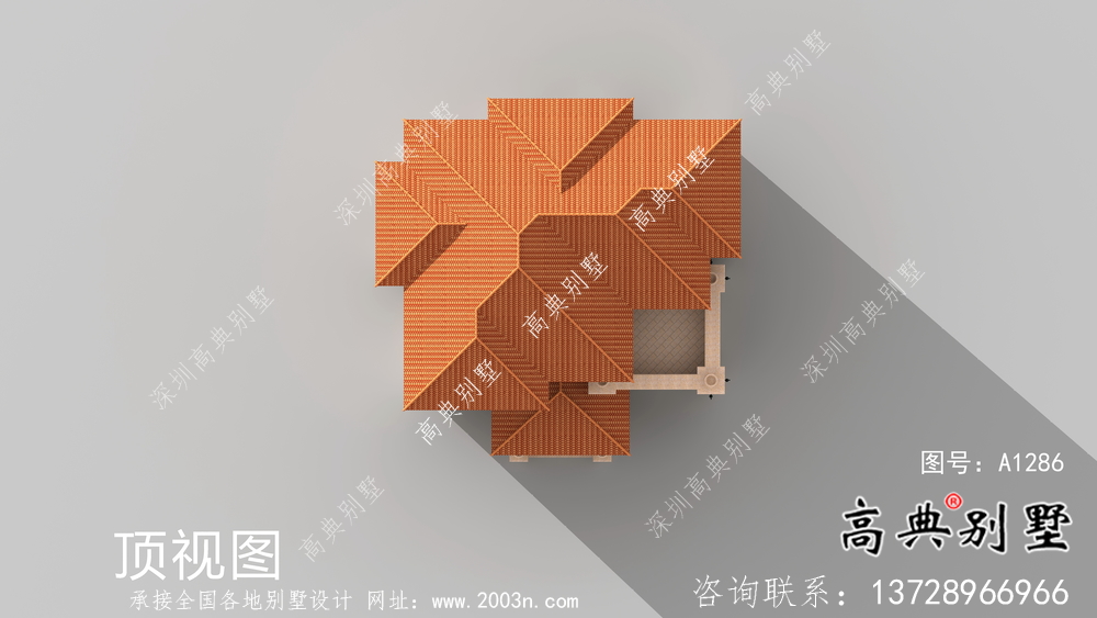 三層豪華大氣歐式風格別墅建筑設計