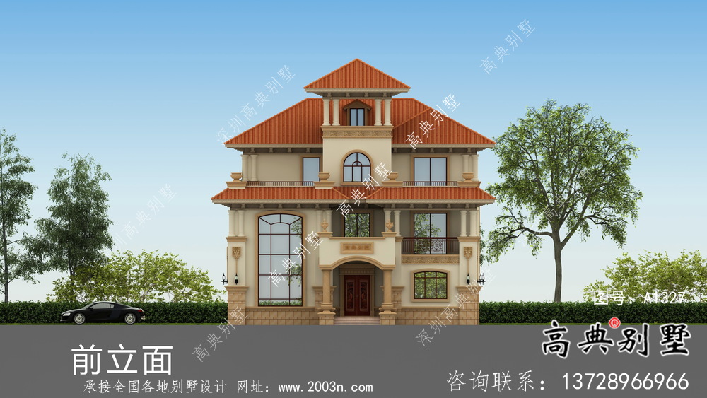 三層大氣復式歐式風格別墅建筑設計
