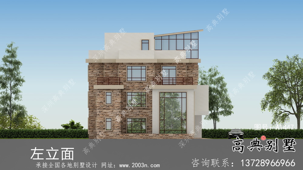 精美大氣的現代簡約風格別墅設計效果圖