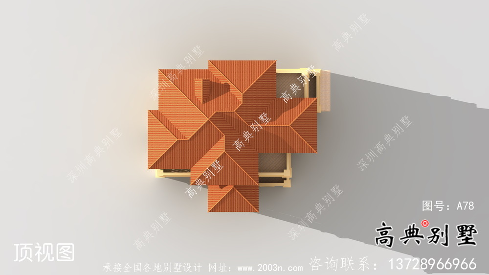 鄉村歐式三層自建別墅效果建筑設計全套圖紙，帶復式客廳！