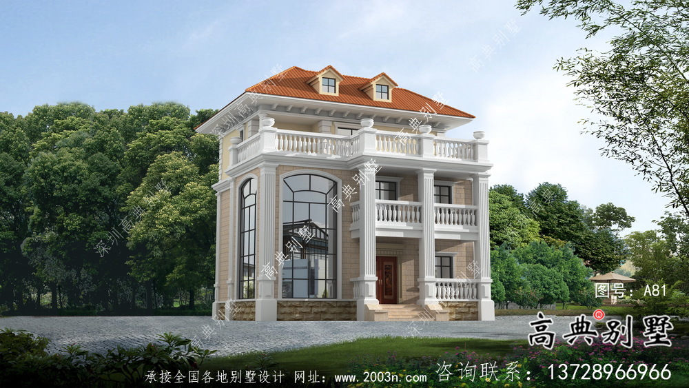 三層歐式古典豪宅別墅復式大客廳設計效果圖