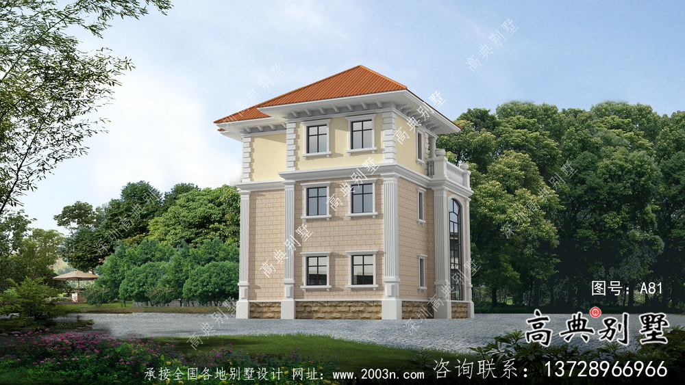 三層歐式古典豪宅別墅復式大客廳設計效果圖
