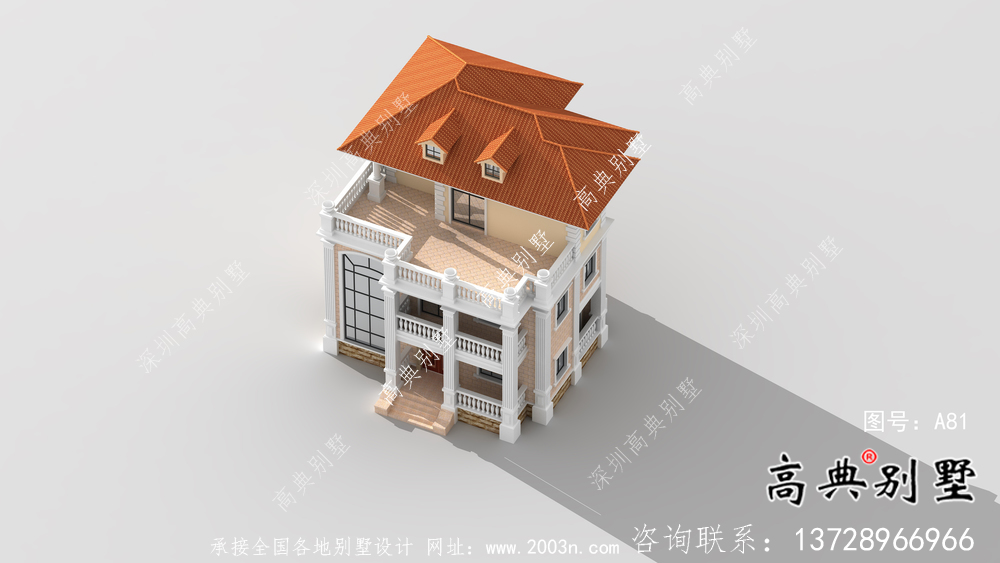 三層歐式古典豪宅別墅復式大客廳設計效果圖