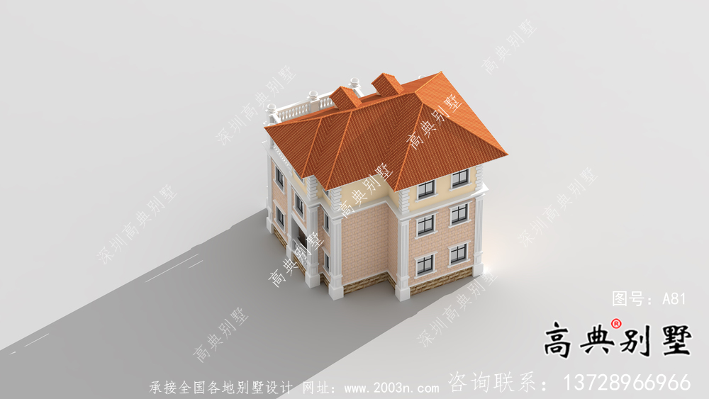 三層歐式古典豪宅別墅復式大客廳設計效果圖